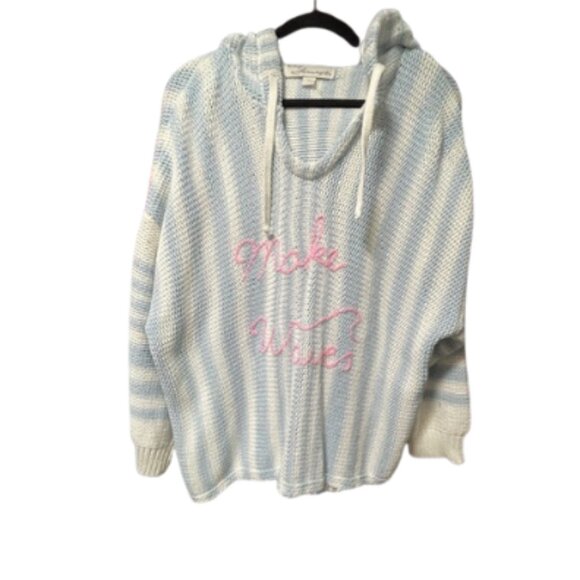 Vintage Havanna knitted hoodie "Make Waves" size L - Picture 1 of 4